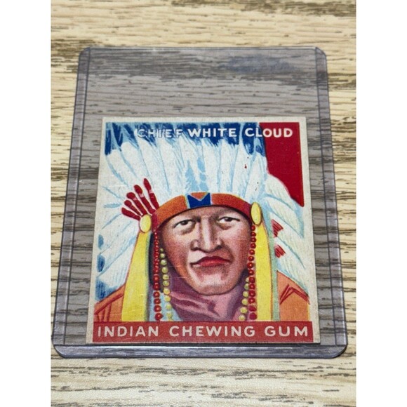 No. 92 Chief White Cloud Indian‎ Chewing Gum (1947) The Goudey Gum Co. Card - Picture 1 of 8